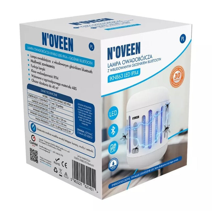 Инсектицидна лампа с Bluetooth високоговорител N'oveen IKN863 LED IPX4