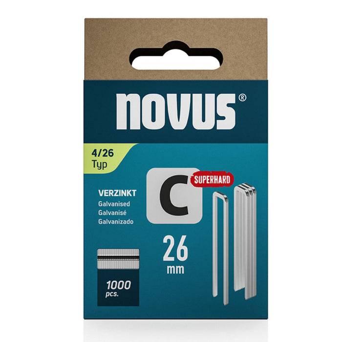 СКОБИ C4 6.1Х1.1Х26ММ1000БР NOVUS