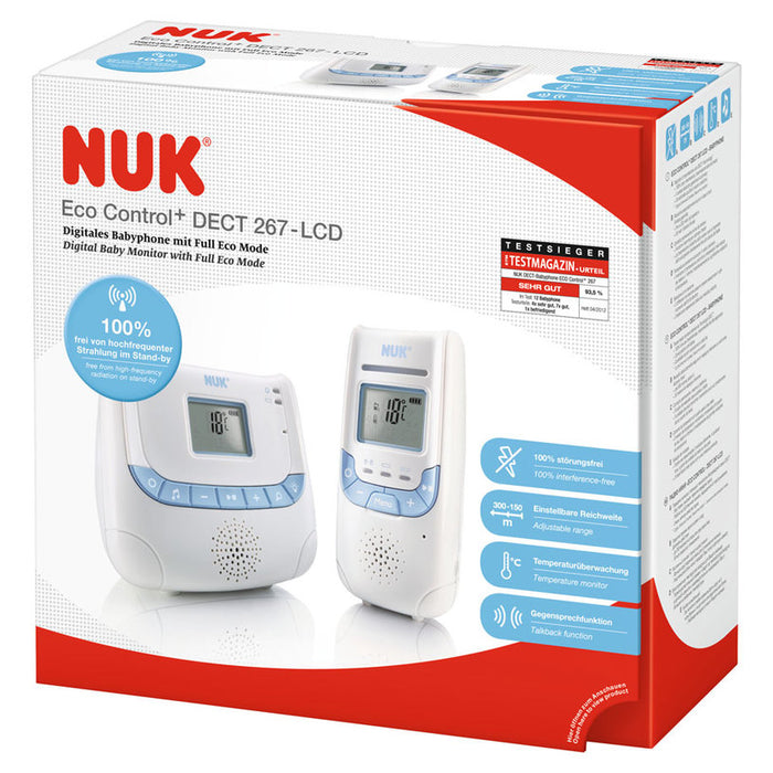 Бебефон NUK DECT Eco Control + дисплей ТЕРМОМЕТЪР, НОЩНА СВЕТЛИНА