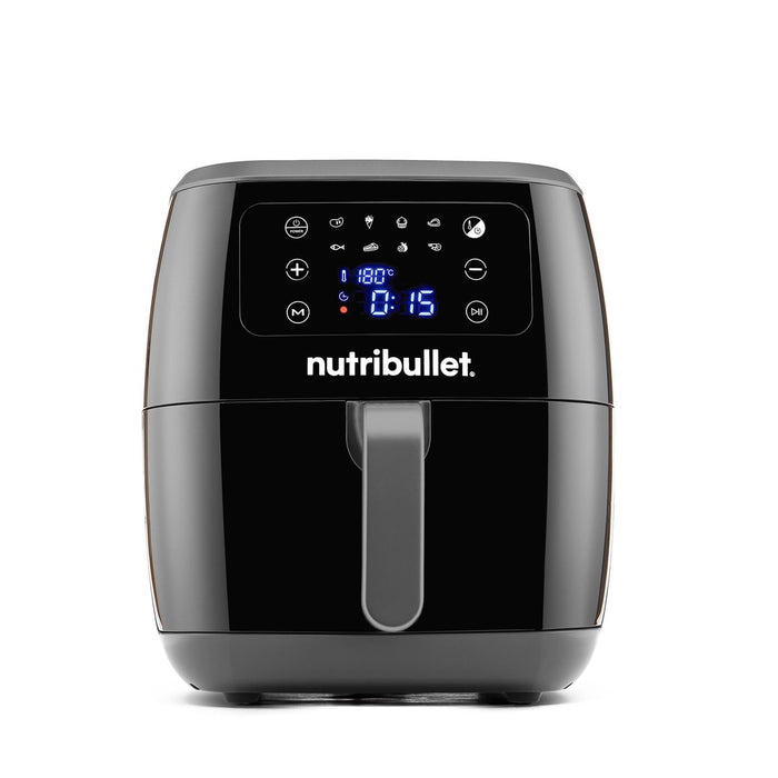 NutriBullet XXL дигитален фритюрник с горещ въздух, единичен, 7 л, самостоятелен, 1800 W, фритюрник с горещ въздух, черен