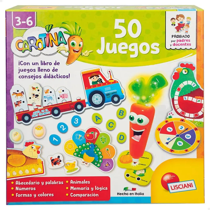 Образователна Игра Lisciani Giochi Carotina Baby 50 Juegos