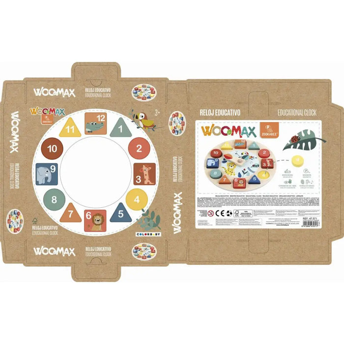 Образователна Игра Woomax Животни Часовник (6 броя)
