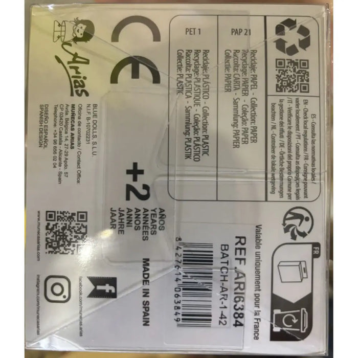 Обувки за кукли Arias Бял 40 cm