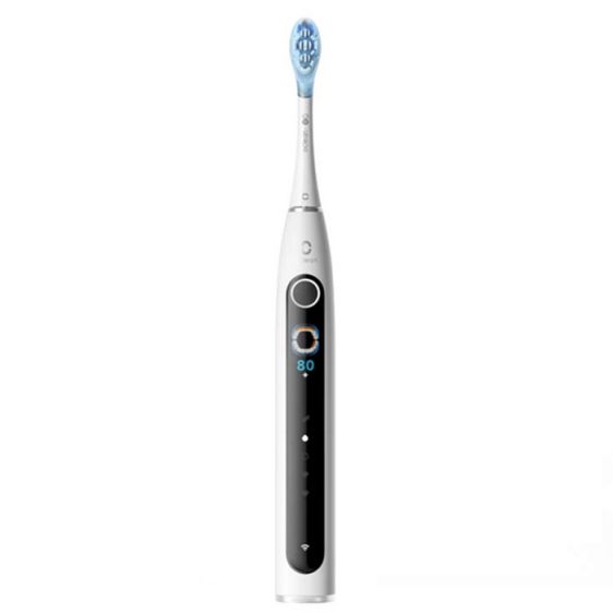 Ел. четка за зъби Oclean X Pro 20 Set, AI, Maglev 4.0, 84000 об/мин, Wi-Fi, FlexFit, IPX7, Бяла