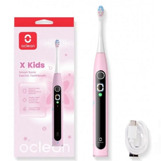 Детска ел. четка за зъби Oclean X Kids, 2.5W, 72000 об/мин, 5 режима, Таймер, Розова