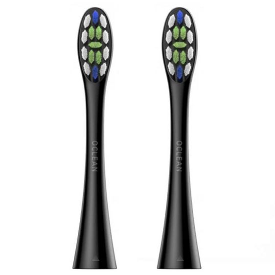 Комплект 2 бр. резервни глави за ел. четка за зъби Oclean Professional Clean Brush Head, Твърда, Черни