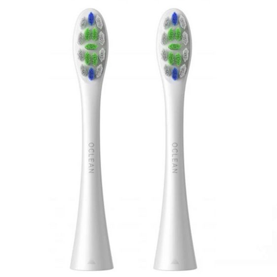 Комплект 2 бр. резервни глави за ел. четка за зъби Oclean Professional Clean Brush Head, Твърда, Бели