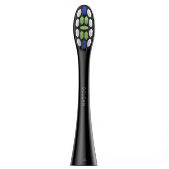 Комплект 6 бр. резервни глави за ел. четка за зъби Oclean Professional Clean Brush Head, Твърда, Черни