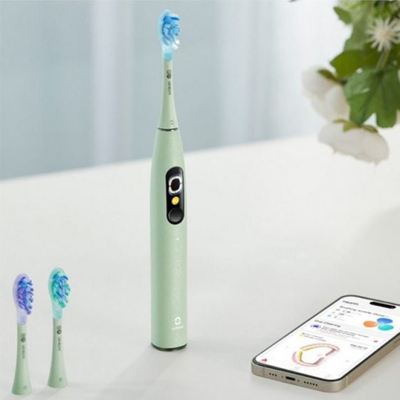Ел. четка за зъби Oclean X Ultra 20, AI гласов асистент, 84000 об/мин, Wi-Fi, Bluetooth, Зелена