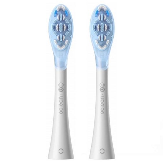 Комплект 2 бр. резервни глави за ел. четка за зъби Oclean Ultra Clean Brush Head, Твърда, Бели