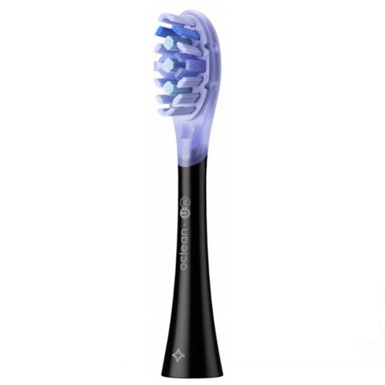Комплект 2 бр. резервни глави за ел. четка за зъби Oclean Ultra White Brush Head, Твърда, Черни