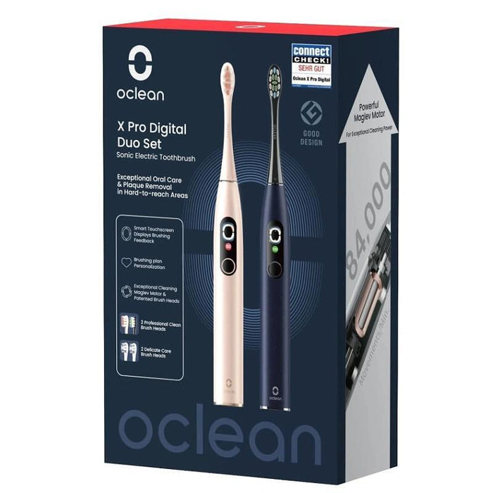 Електрическа четка за зъби Oclean X Pro Digital Duo Set Dark Blue +Golden 100