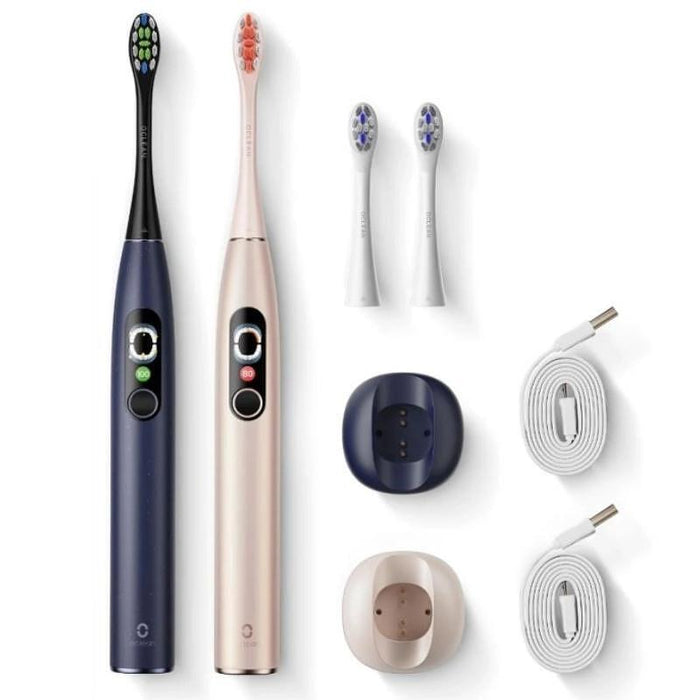 Електрическа четка за зъби Oclean X Pro Digital Duo Set Dark Blue +Golden 100