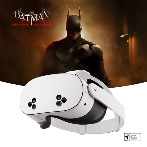 Meta Quest 3S 256GB All in One VR Headset with Batman: Arkham Shadow Game Bundle, White EU SK-1000209-01