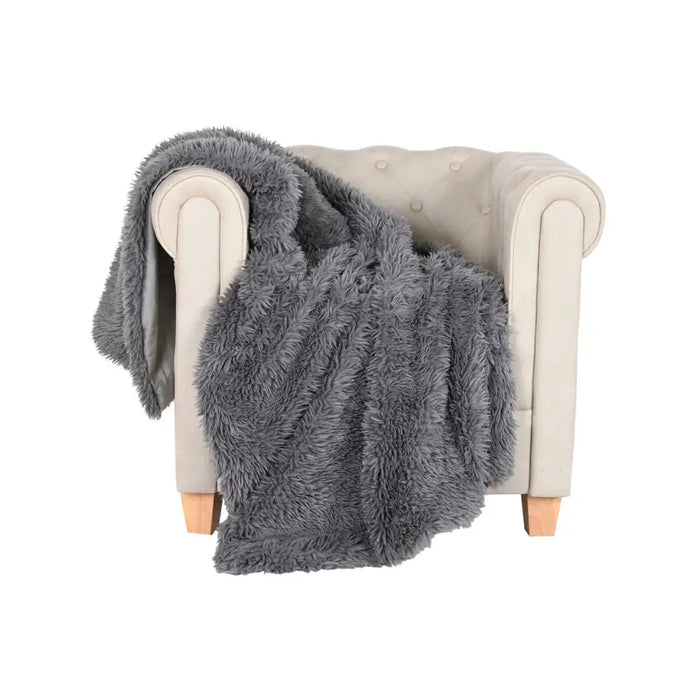 Одеяло Home ESPRIT Сив 130 x 170 cm