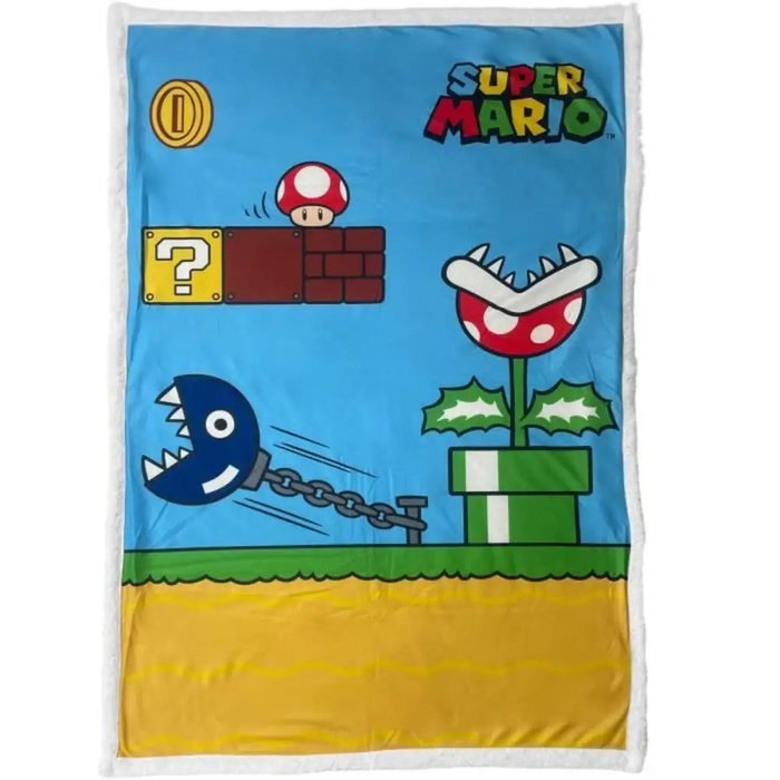 Одеяло Mario Bros 31 x 8 x 31 cm Многоцветен Шотландски
