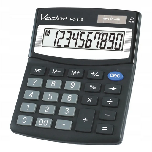 Офис калкулатор Vector VC-810 черен