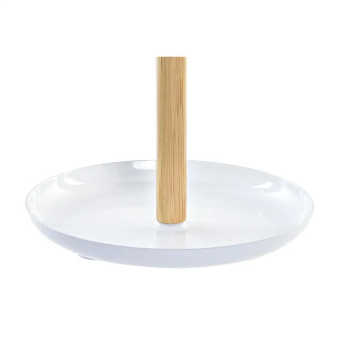 Огледало DKD Home Decor Бял Естествен Бамбук Алуминий