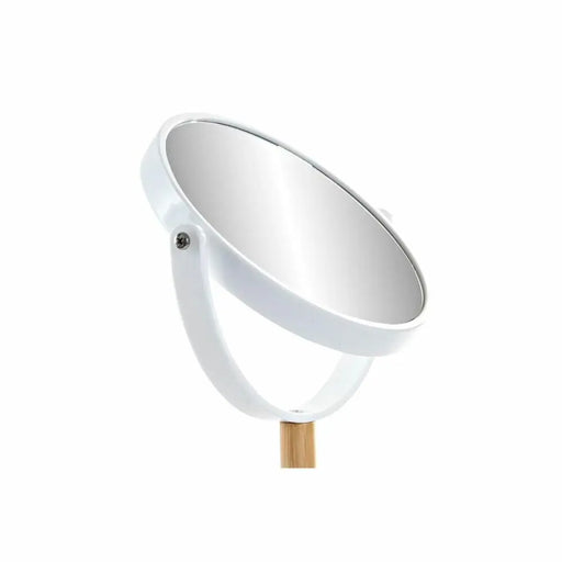 Огледало DKD Home Decor Бял Естествен Бамбук Алуминий