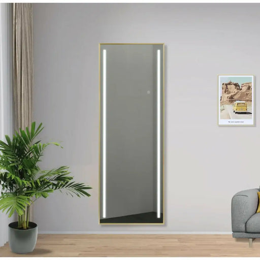 Огледало в цял ръст Home ESPRIT Златен Алуминий 60 x 5 x