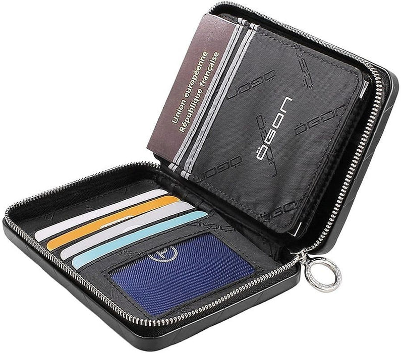 Дамски портфейл Ogon Quilted - Passport, черен