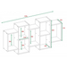 Окачена библиотека Bilbao 7.0 Wall Shelves White
