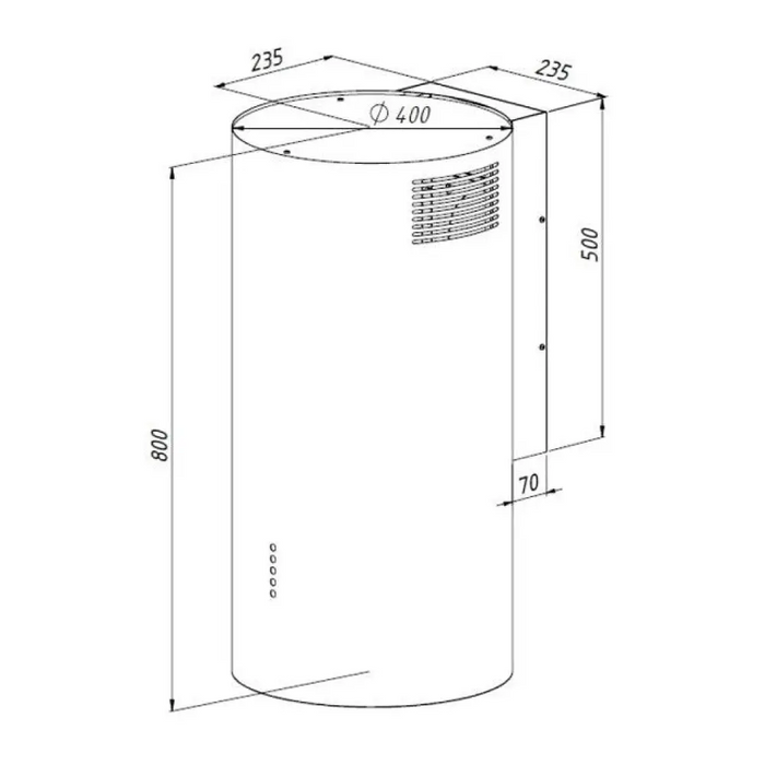 Okap AKPO WK-4 BALMERA WL SLIM WHITE SEMI-MATTE T450 M3