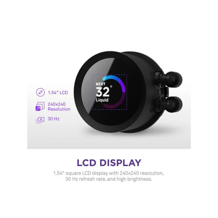 Охладител за процесор NZXT Kraken 360 Black 1.54 ’LCD