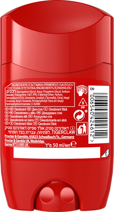 Део стик против изпотяване Tigerclaw, 50 ml