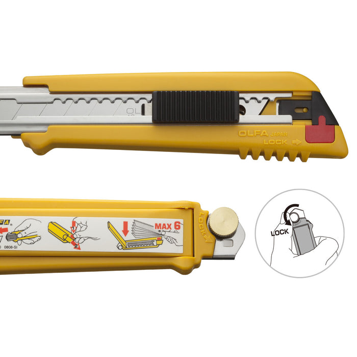 Макетен нож Olfa 18 X 0,5 MM Черен Червен 18 mm