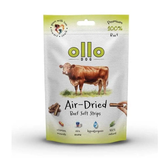 OLLO Air-Dried Beef strips - лакомство за кучета - 80гр