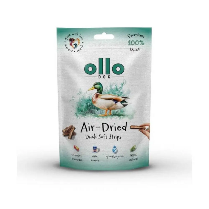 OLLO Air-Dried Duck strips - лакомство за кучета - 80гр