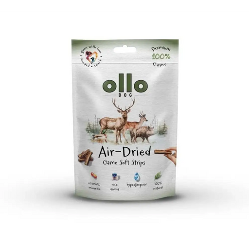 OLLO Air-Dried Game strips - лакомство за кучета - 80гр
