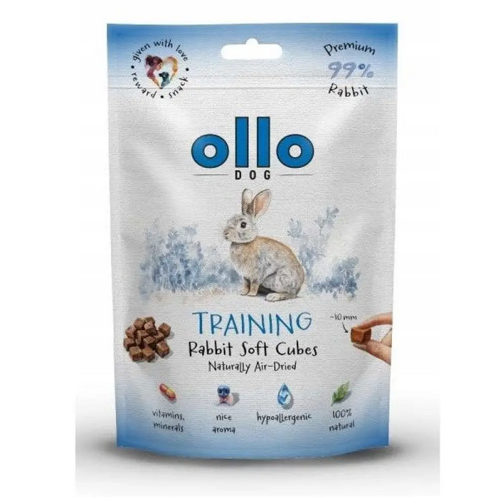 OLLO Air Dried Training Rabbit Cubes - лакомство за кучета