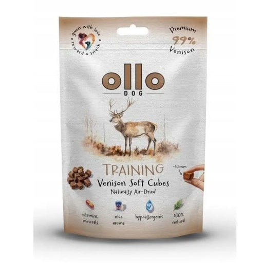 OLLO Air Dried Training Venison Cubes - лакомство за кучета