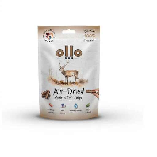 OLLO Air-Dried Venison strips - лакомство за кучета - 80гр
