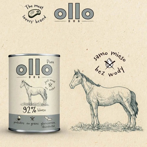 OLLO Pure Horse - мокра храна за кучета - 400
