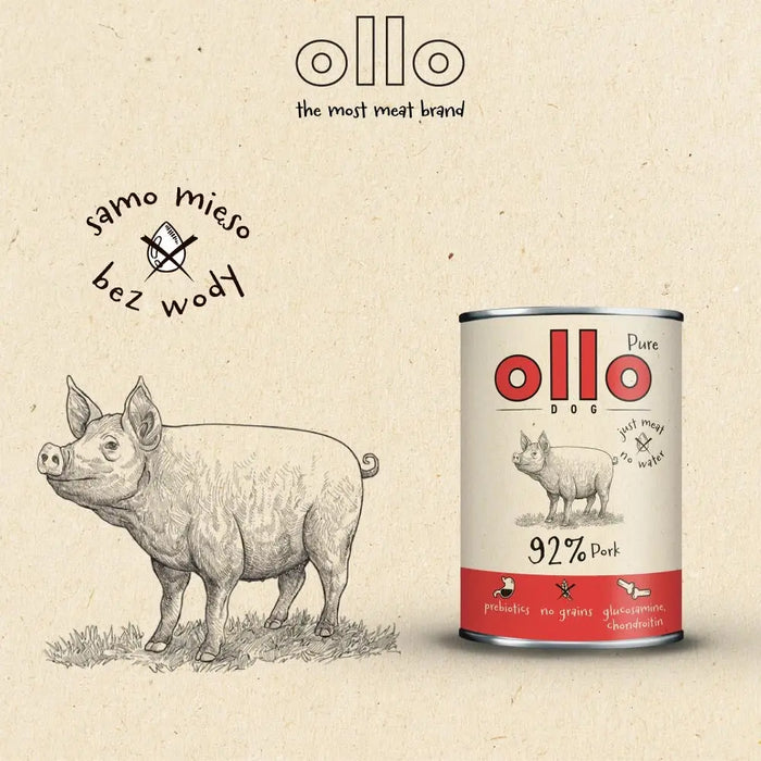 OLLO Pure Pork - мокра храна за кучета - 850гр