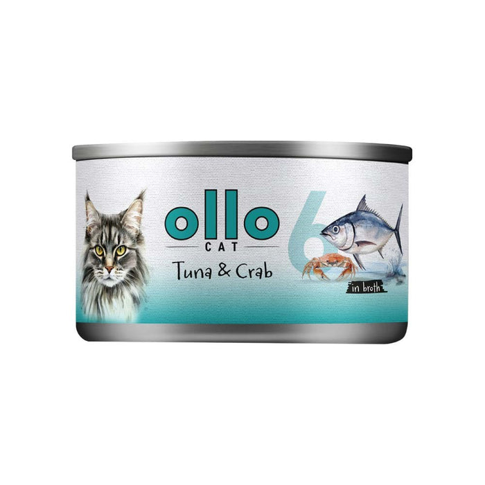 OLLO Котка № 6 Риба тон и раци в бульон - мокра храна за котки - 70 г