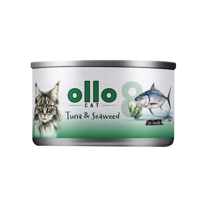 OLLO Котка № 8 Риба тон и водорасли в бульон - мокра храна за котки - 70 г