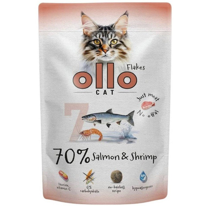OLLO Котка № 7 Сьомга и скариди - мокра храна за котки - 85 г