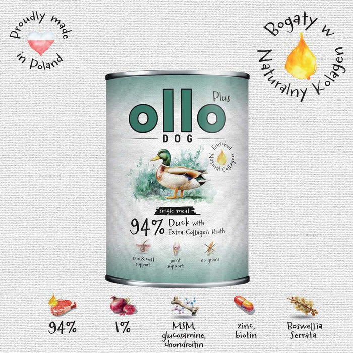 OLLO Plus Collagen Duck - мокра храна за кучета - 400 г