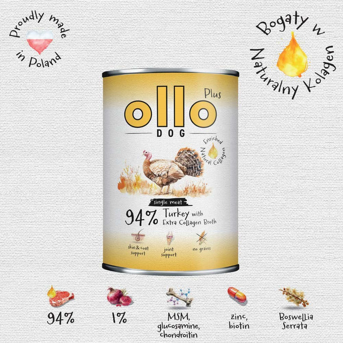 OLLO Plus Collagen Turkey - мокра храна за кучета - 400 г