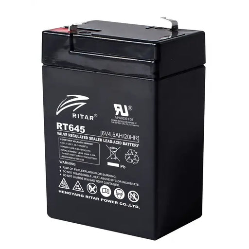 Оловна батерия RITAR (RT645) AGM 6V 4.5Ah 70/