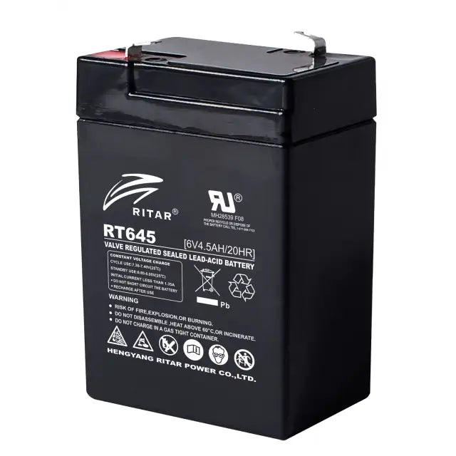 Оловна батерия RITAR (RT645) AGM 6V 4.5Ah 70/