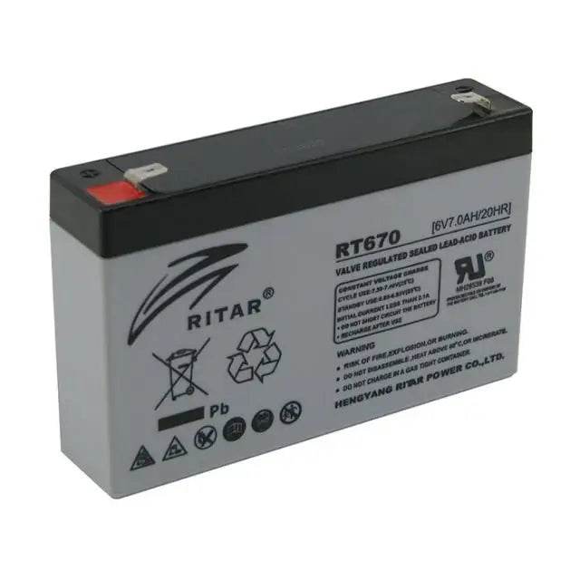 Оловна батерия RITAR (RT670) AGM 6V 7Ah 151