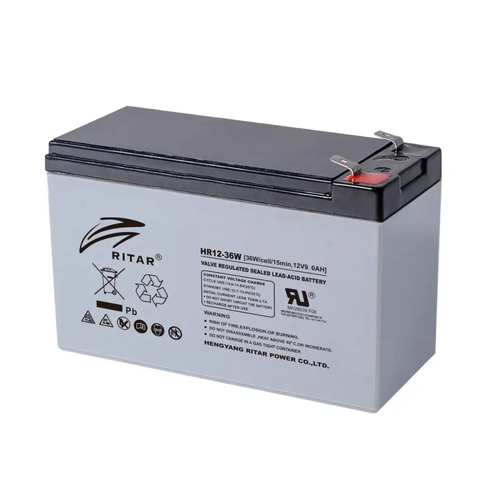 Оловна батерия RITAR (HR12-36W) VRLA 12V 9Ah 151/ 65/ 94 mm