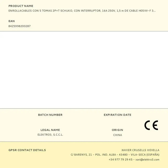 Олово EDM 20028 Бял 3680 W (1,5 m)