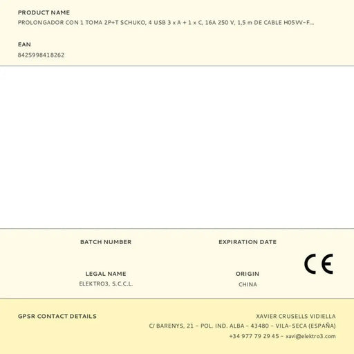 Олово EDM 41826 Бял 3680 W 250 V 30 W (1,5 m)