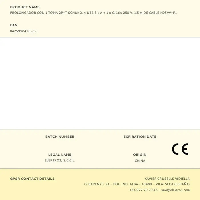 Олово EDM 41826 Бял 3680 W 250 V 30 W (1,5 m)
